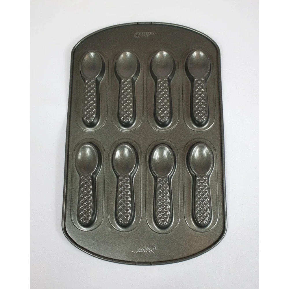 Wilton 8 Spoons Cookie Candy Maker Mold Metal Non Stick Sheet Pan